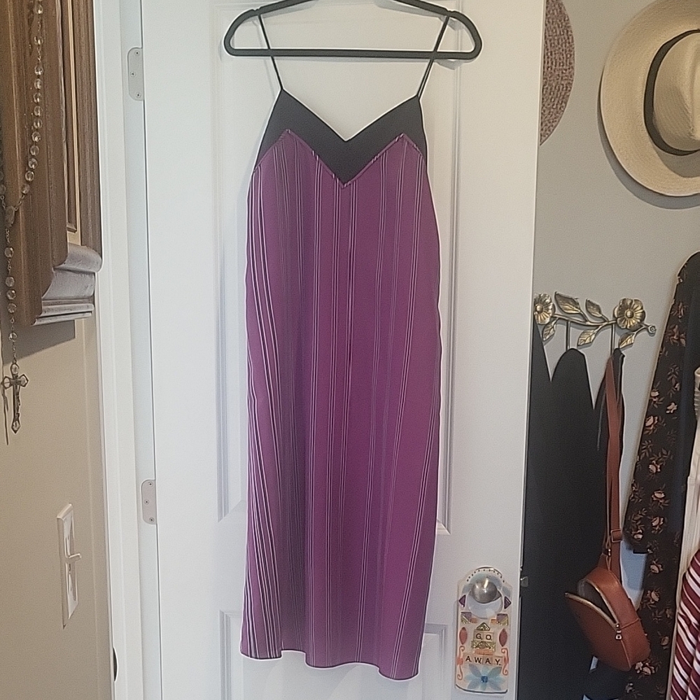 Armani Exchange Purple and Navy stripe  Dress - 6